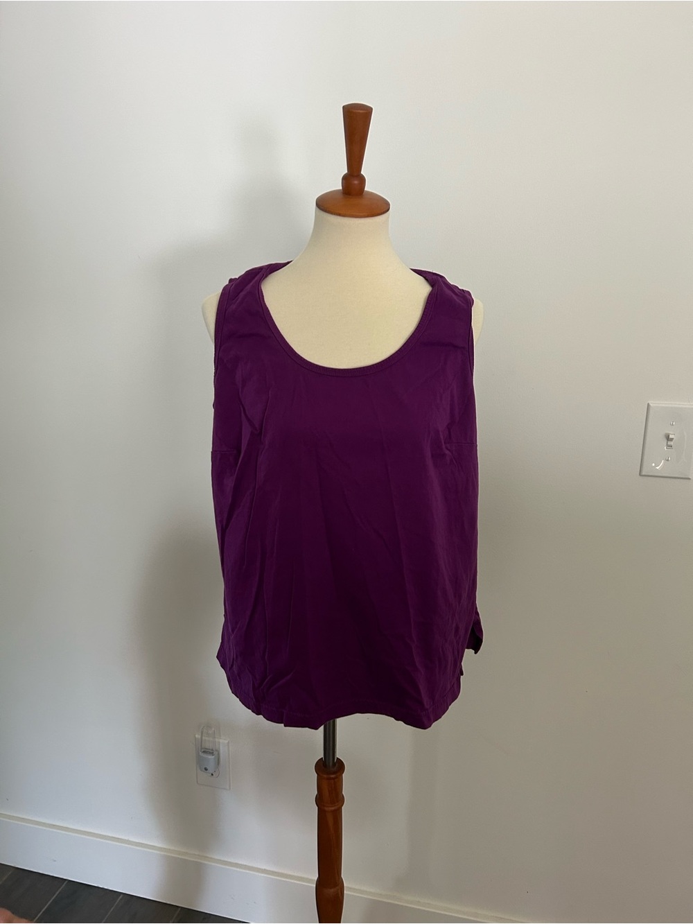 Woman Within Deep Purple Scoop Neck Tank